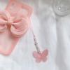 Y2k Girl Heart Butterflies Tassels Pendant Crystal Acrylic Bead Keychain Sweet Car Bag Accessory Phone Shell Pendant