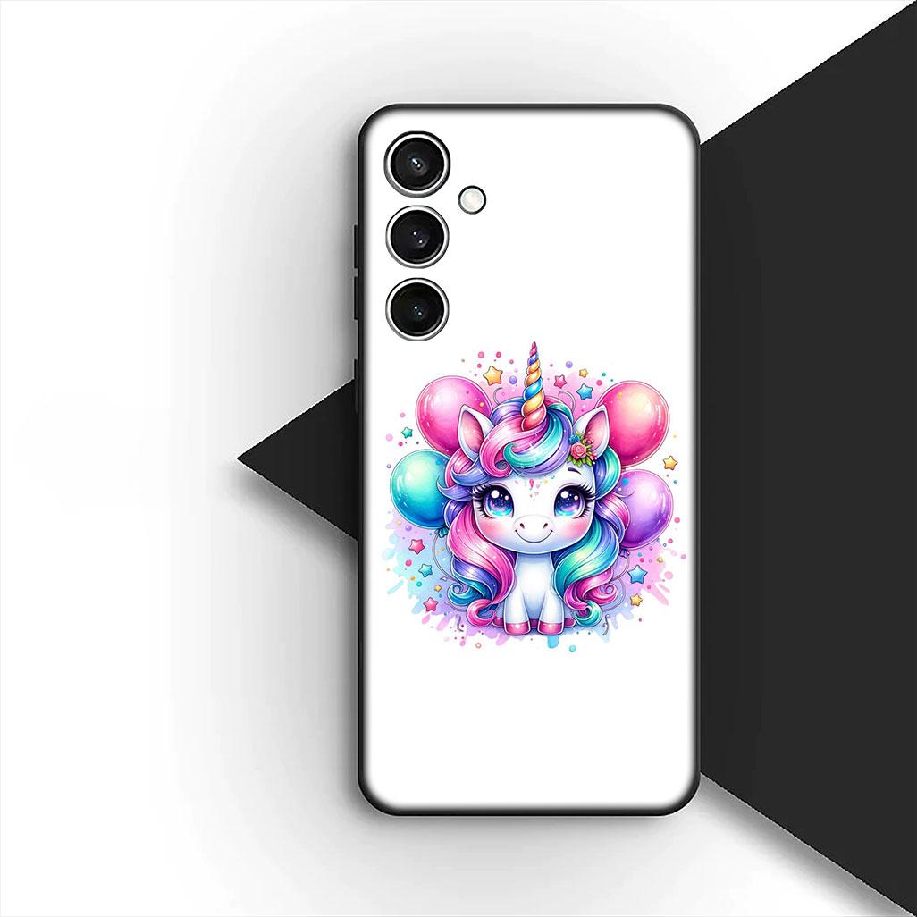 

Casing for Samsung Galaxy S10 S8 S9 Plus A33 A34 A31 70 A71 A72 Note 20 9 8 S10E Phone Cover Soft Case Unicorn Wallpaper Lovely Galaxy A72