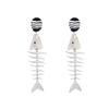 Pinkdudu Vintage Exaggerated Fish Bone Zinc Alloy Earrings Trendy Drop Earrings Women Jewelry PD2391