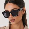 Square Vintage Sunglasses For Men Women Fashion Big Black Frame Shades Retro Designer Sun glasses Driving Eyewear Male UV400