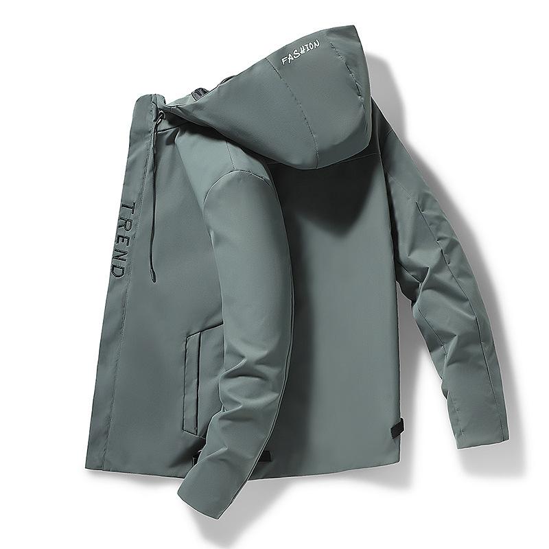 Весенняя японская и корейская мужская тонкая куртка с капюшоном — фото 6