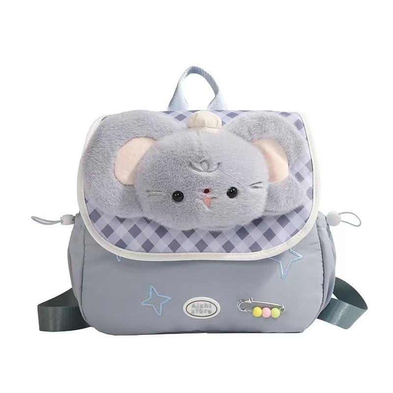 Puppy Panda Cartoon Plush Backpack Adjustable Shoulder Straps For Students Teen