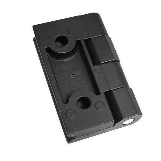 Black Zinc Alloy Heavy Duty Industrial Hinge, Aluminum Profile for Electrical Cabinet - 40mm Long