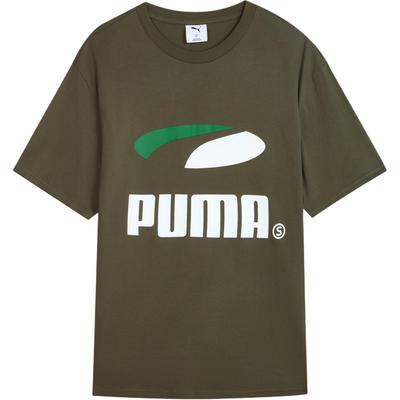 Ss25 S Ss Gf Round Neck Casual Fashion Versatile Short Sleeve T-Shirt Unisex Tops Olive-Green 631252-81
