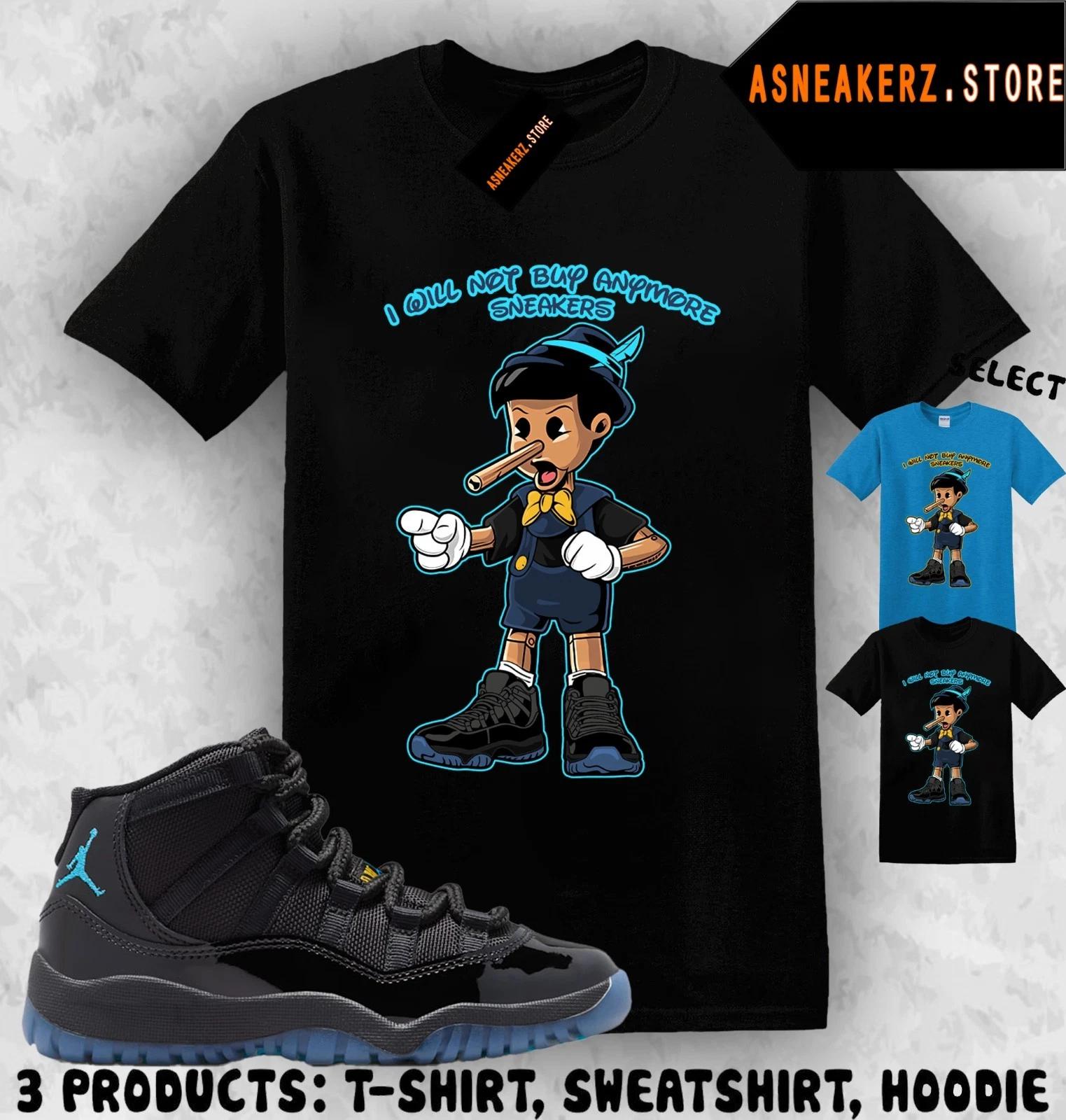 

Shirt Matching AJ 11 Gamma Blue 2025 Match Sneaker Sneakerhead Pinocchio T shirt 4XL