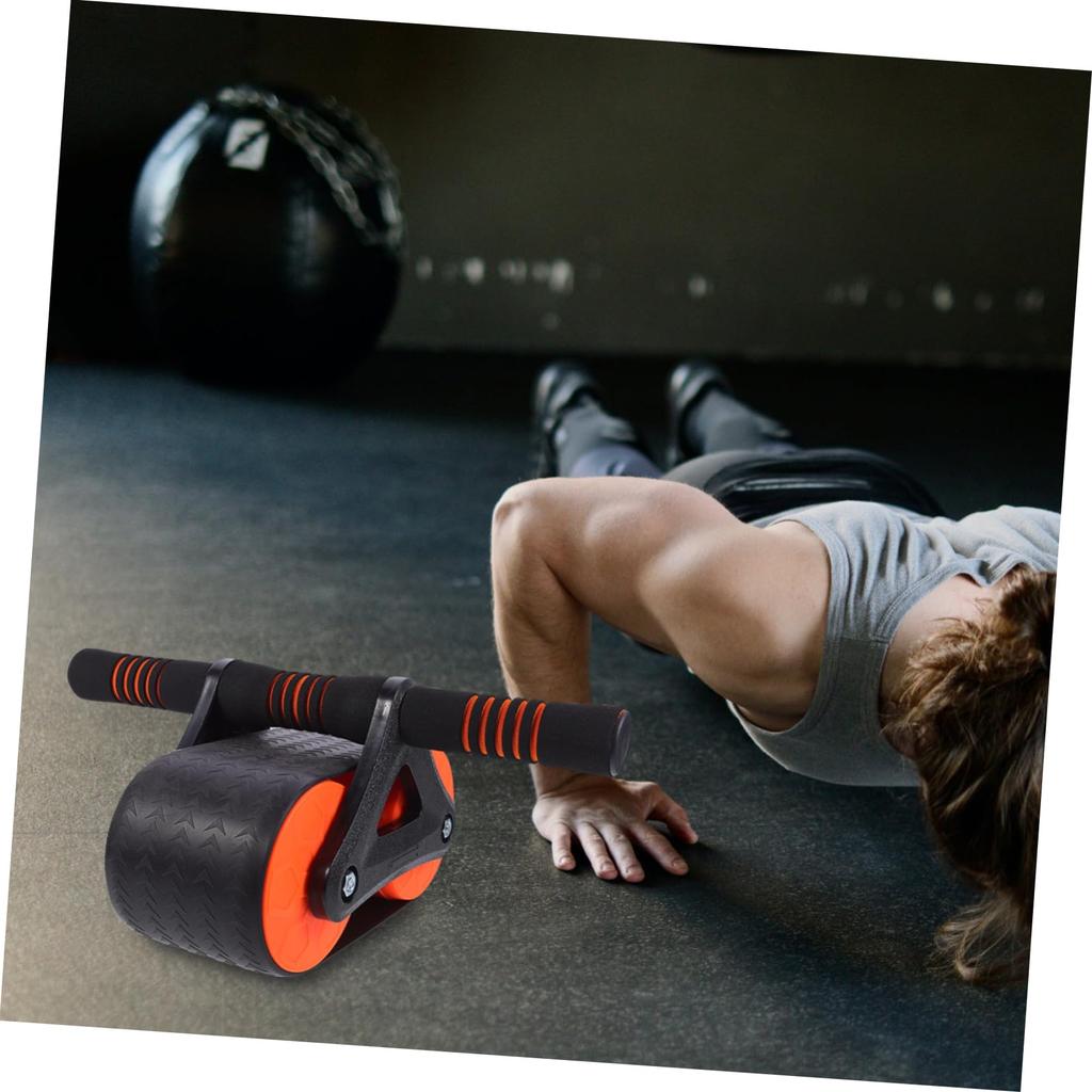 Automatic Rebound Abdominal Wheel, Double Round Ab Roller Wheel Exercise Equipment, Domestic Abdominal Exerciser, Beginners and