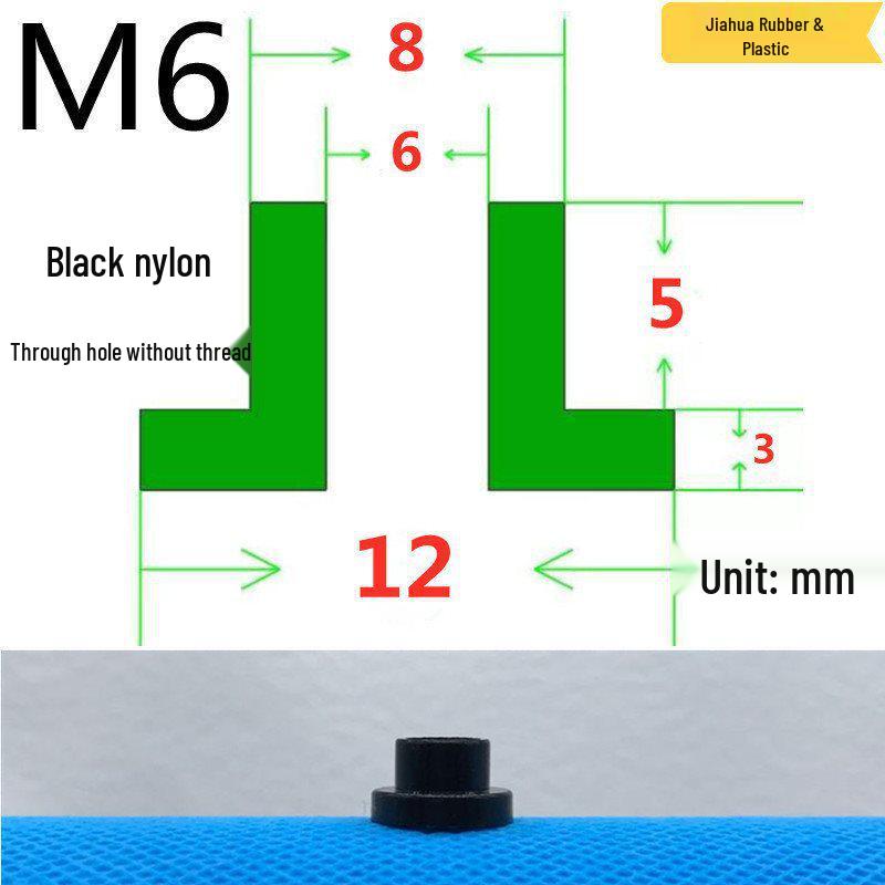 T-förmige Nylon-Dichtungsscheibe M3-M35 Gewinde Isolierabstandshalter