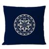 Home Decorative Navigation Blue Compass Anchor Pillow Cover Nautical Shell Fish Linen Pillow Case Mediterranean Cushion Cover