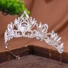 Luxurious Rhinestone Updo Crown Headwear for European and American Brides Wedding Banquet Ball International Station Hair Accessories