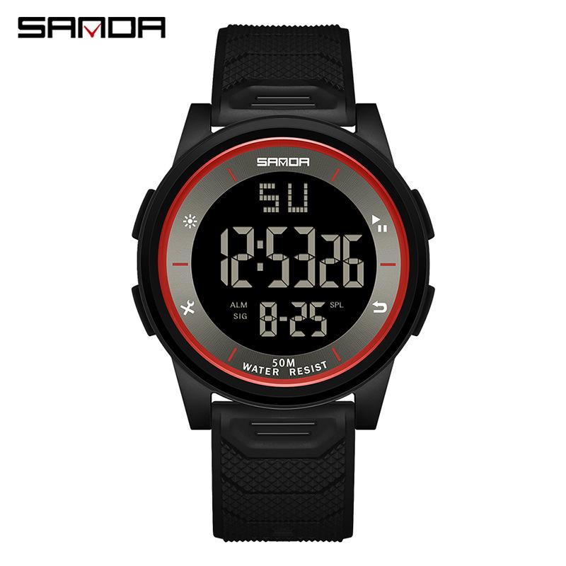 Sanda Waterproof Multifunction Electronic Watch for Teens - Trendy Unisex Design with Alarm
