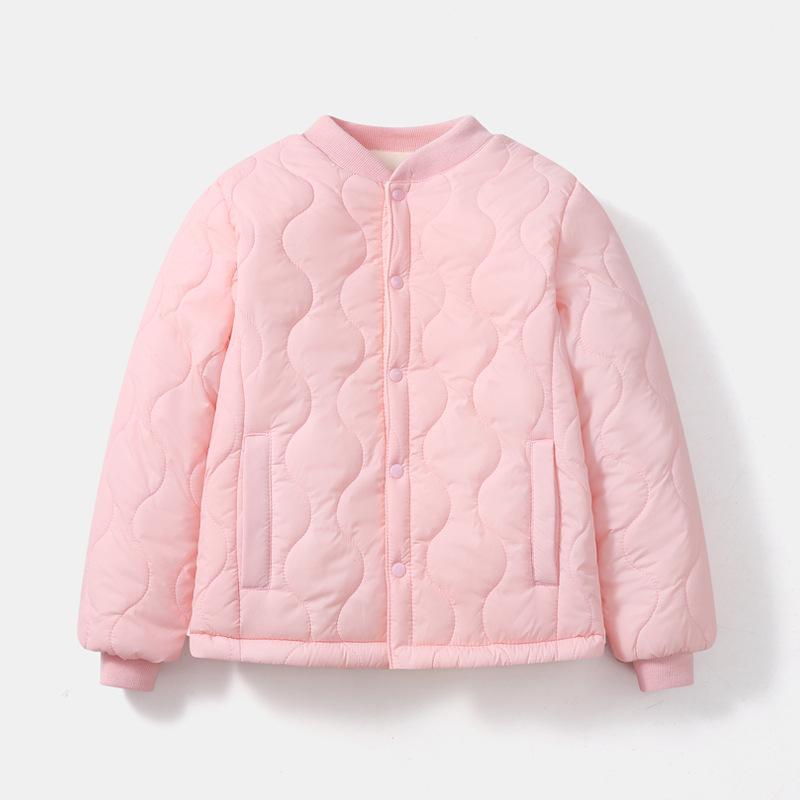 

Зимняя детская простая и универсальная флисовая куртка для мальчиков и девочек, студентов, теплая 120cm розовый