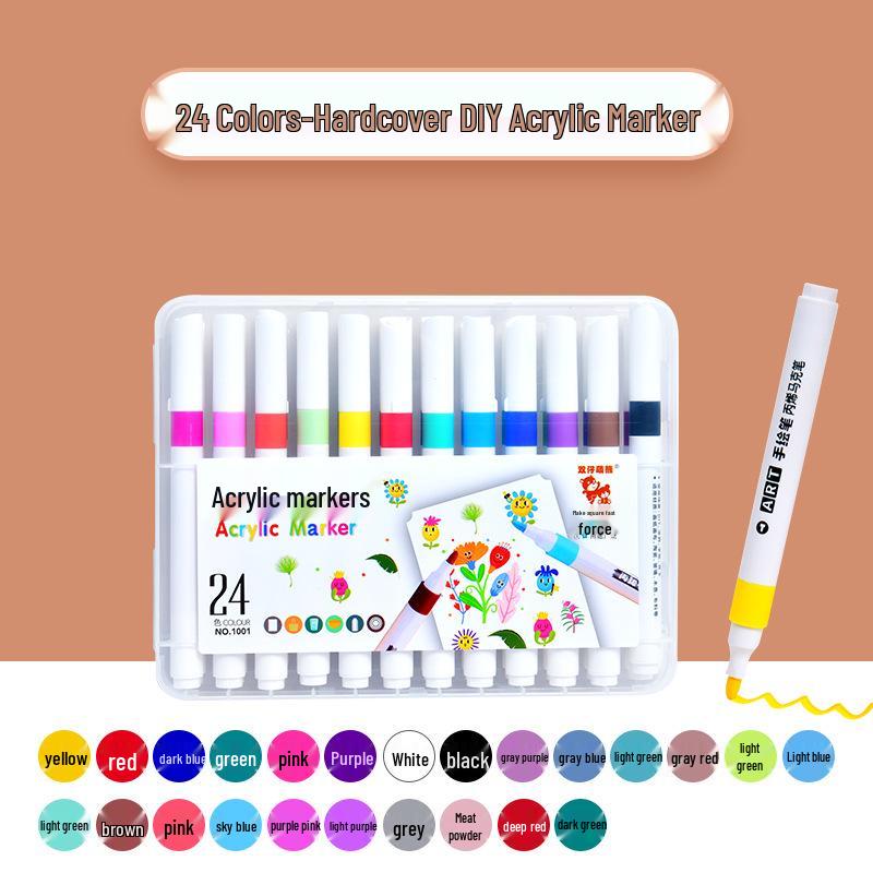 

Водонепроницаемый детский набор акриловых маркеров: Непрозрачные, студенческие акварельные и художественные ручки