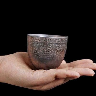 Handmade Gilded Glaze Ceramic Tea Cup - Artisan Eggshell Porcelain Japanese Zen Tea Set Elegant KungFu Teaware for Home or Gift