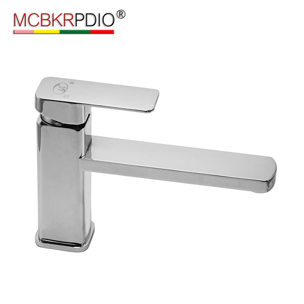 Zinc Alloy Basin Faucet for the Bathroom Single Handle Lengthen Modern Basin Faucet (as the picture,Chrome)
