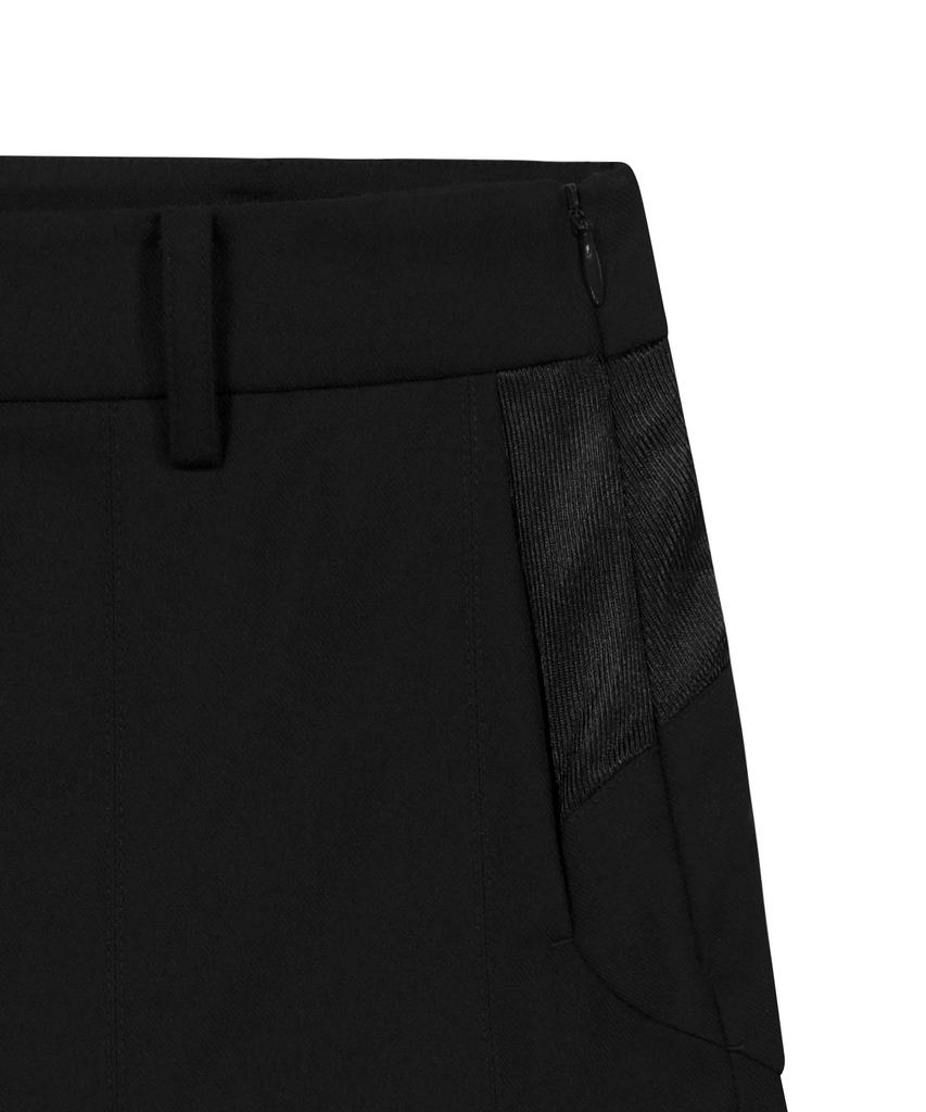 OJOS Pleated Jersey Skirt Pants / Black