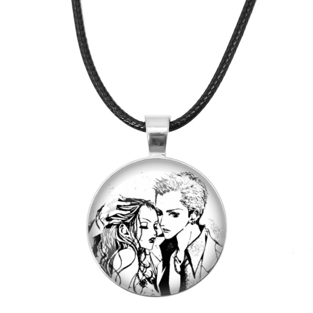 

Paradise Kiss Necklace Anime Character Yukari Hayasaka Miwako Sakurada Black Rope Chain Glass Pendant Necklace Jewelry Gift