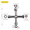 Water Meter Valve Key, Inner Triangle Wrench, Multi-Purpose Tool, Electric Control Cabinet Car Elevator Cross Key Wrench