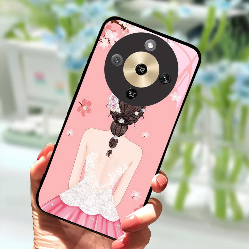 For Honor X9d HonorX9d Case MTN-NX1 Luxury Painted Cover Tempered Glass Phone Casing For Honor X 9 D Fundas Coque Camera Protect