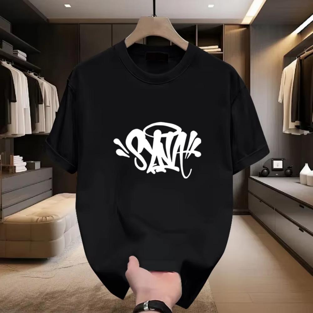 T-shirt Summer Men's T-shirt Fashion Round Neck Short Sleeve Trendy Printed Sports and Leisure  Street Top T-shirt