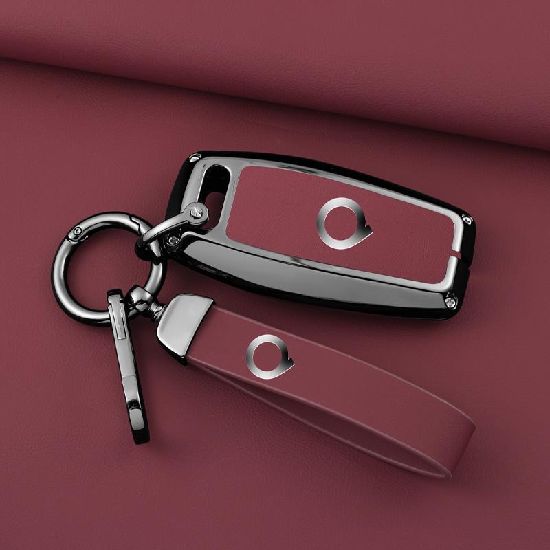 Zinc Alloy Genuine Leather Auto Smart Key Fob Cover Case Fit For Great Wall Cannon Series Power H6 Series Cannon Series P Series M4 Hover Series