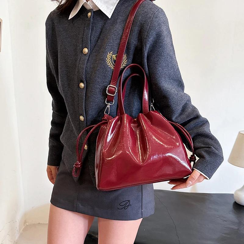 Women's Handbags  New Fashion High Quality Simple Versatile Shoulder Bags Women Commuting Luxury Designer Drawstring Bags