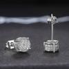 Fashion Round Shape Studs Earrings Statement Earring Copper Texture Ear Studs Ear sAccessory Present for Woman and Girls