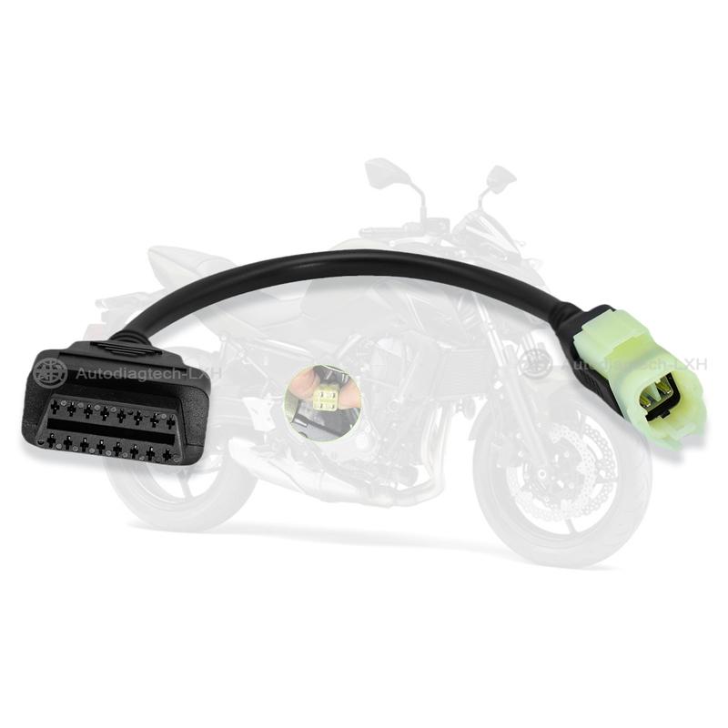 OBD2 for Kawasaki 4pin Cable To 16Pin OBD2 Motorcycle Diagnostic Adapter Connector Cable for Z250 Z650 Z900 ER6N EX650F Ninja400