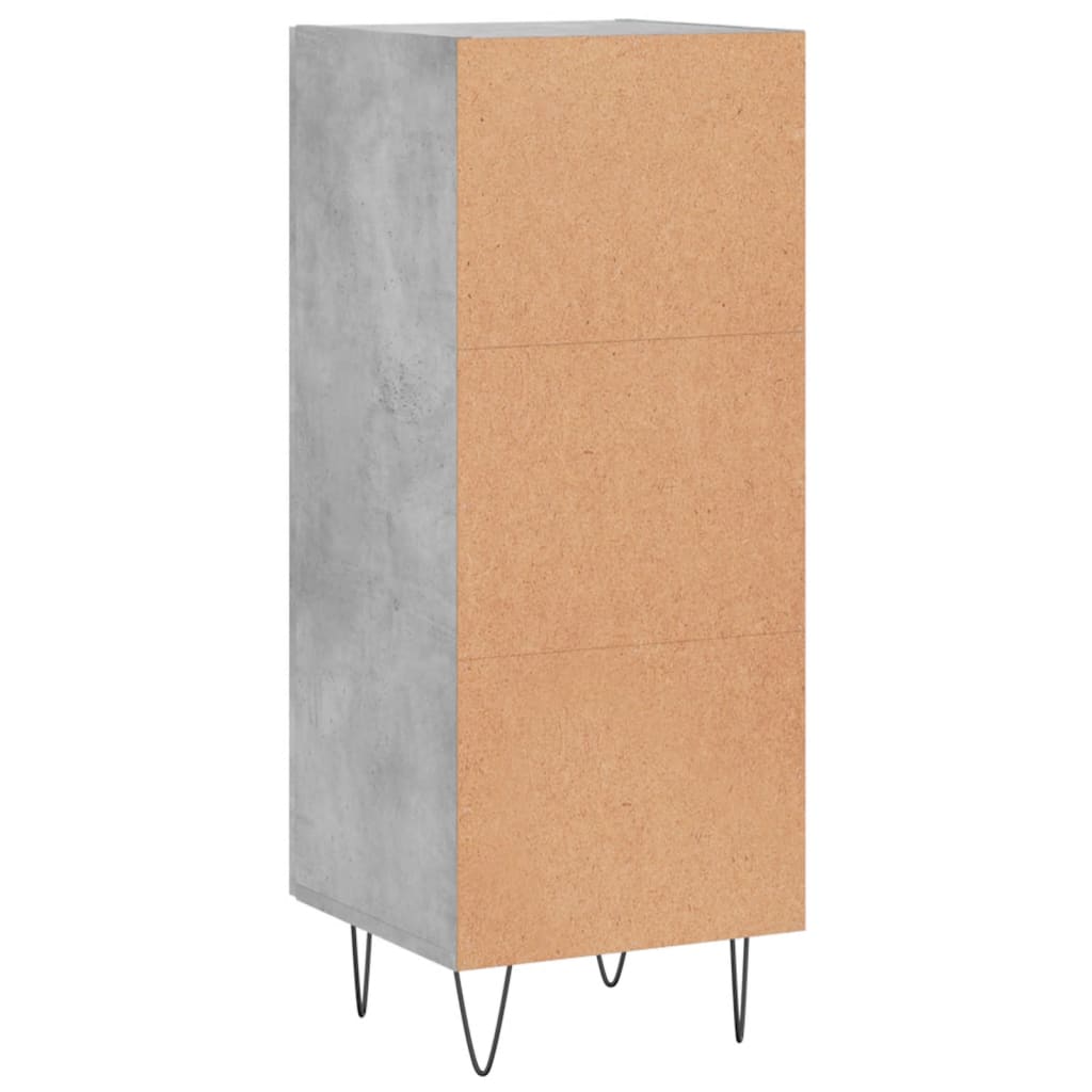 Sideboard Concrete Grey 34.5 x 34 x 90 cm Engineered Wood