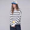 Women's Retro Striped Long-Sleeve Casual T-Shirt