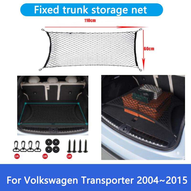 Red de Doble Capa Para Volkswagen Transporter 2004~2015 T5 T6 VW Caravelle Red de Maletero de Coche Elástica Organizador Mejorado Pegatina Piezas