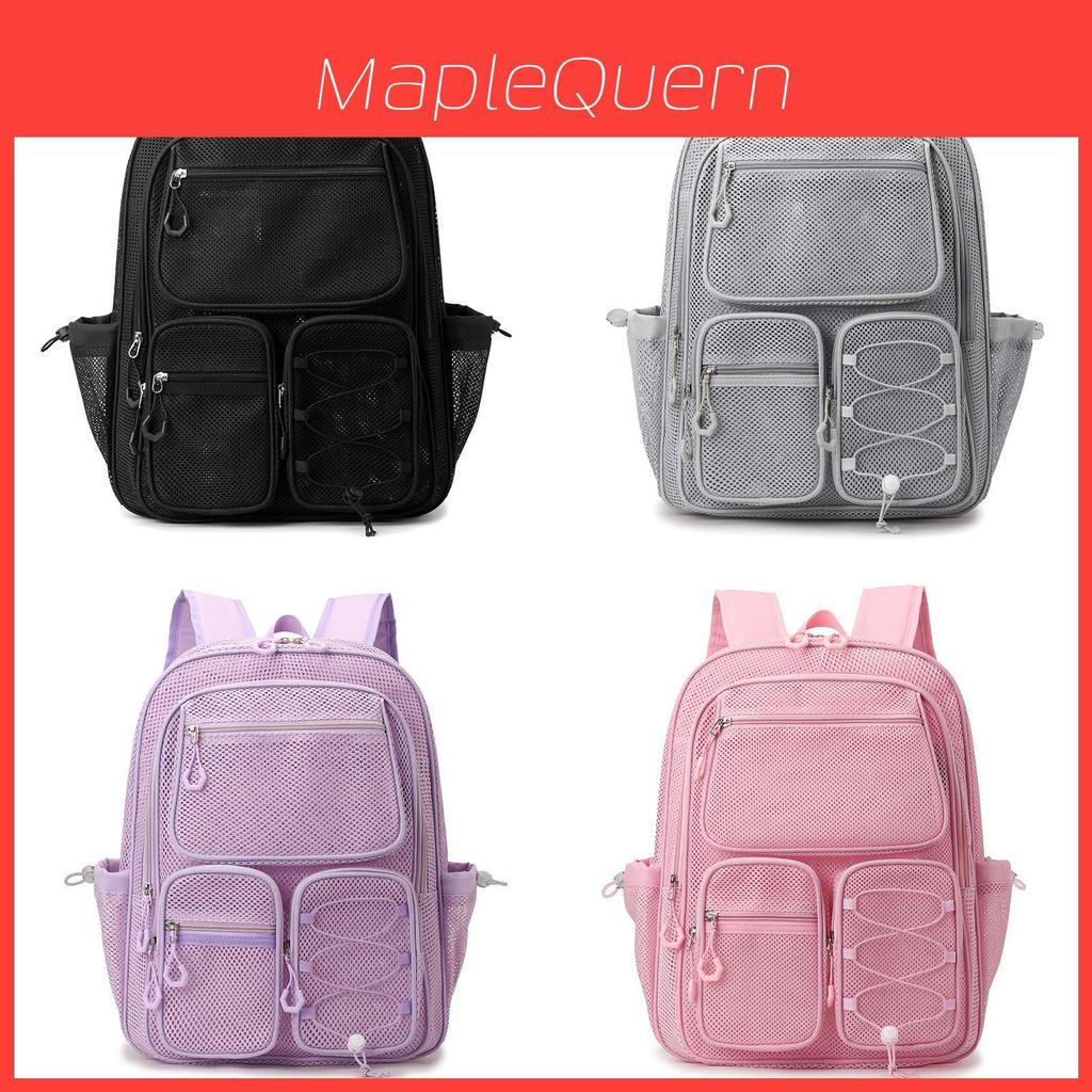 Mesh Hollow Out Casual Backpack With Multiple Pockets For Travel And School Use
