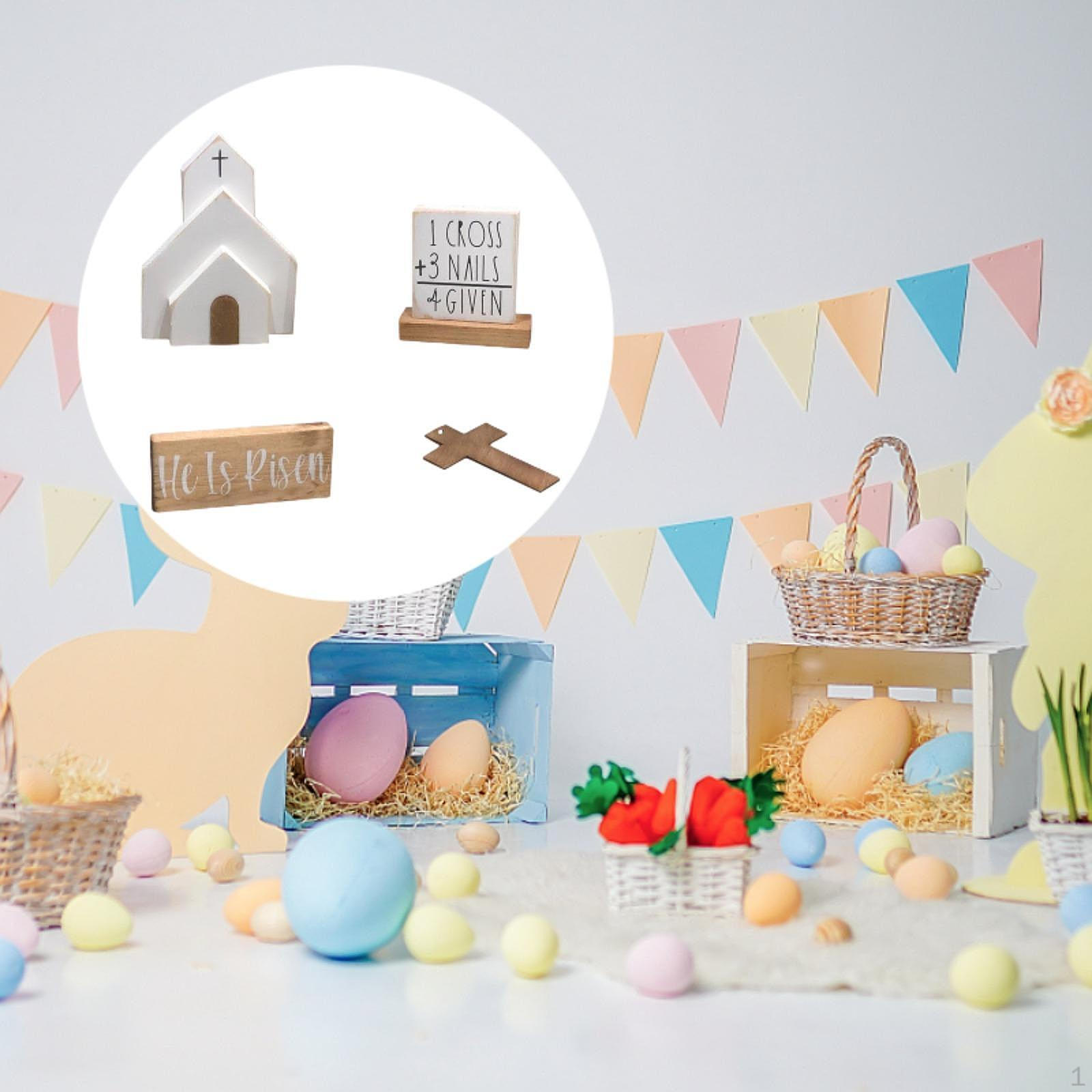 

Пасха Пустая Гробница Иисус Декор Настольный Орнамент Сцена Изделий Из Дерева Украшения для