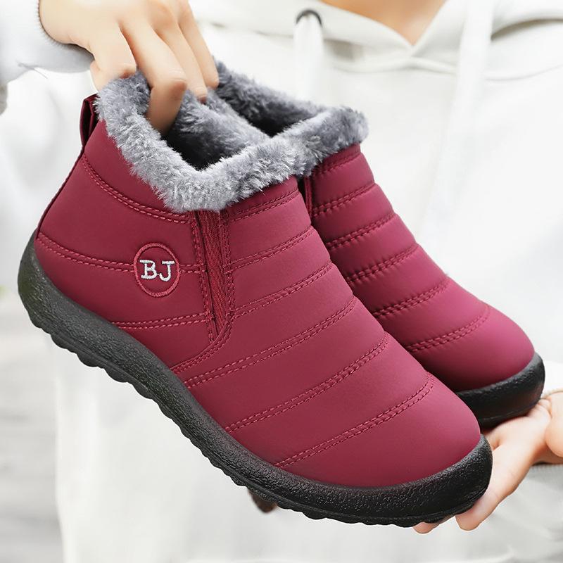 Jinshiyuanshu Shoes women's processing custom cotton shoes lightweight warm snow boots one pedal middle-aged and elderly cotton boots