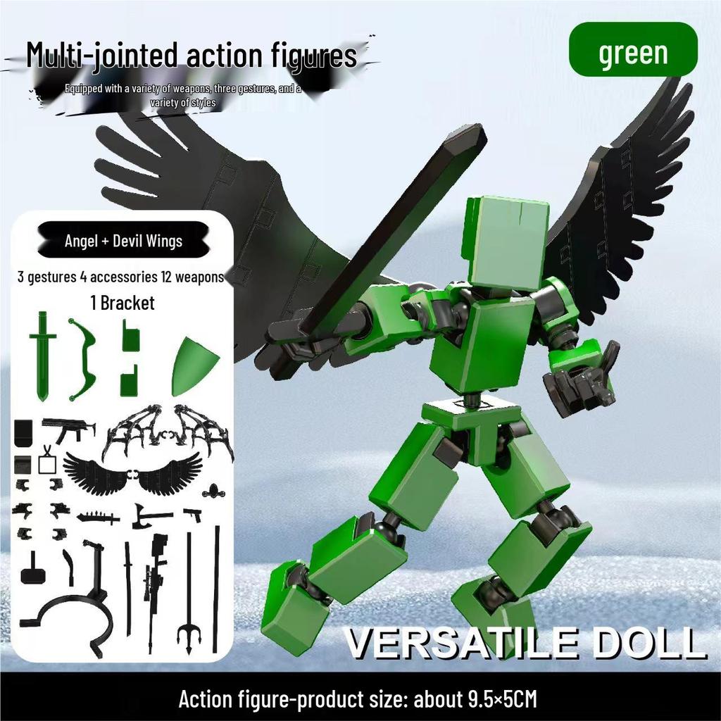 Lucky 13 Articulated 3D Printed Mini Action Figure with Personalized Joints