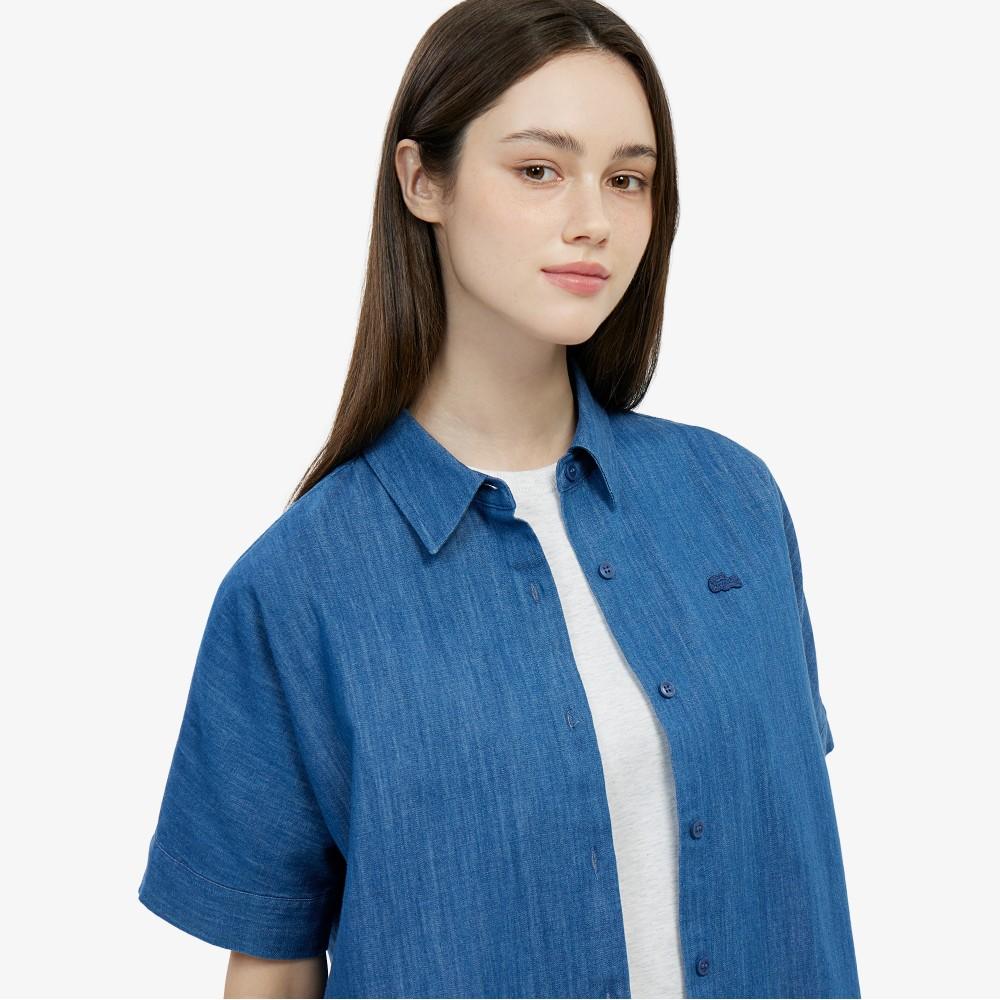 Lacoste Women's Dolman Fit Short Sleeve Tencel Shirt CF140E-56G36L