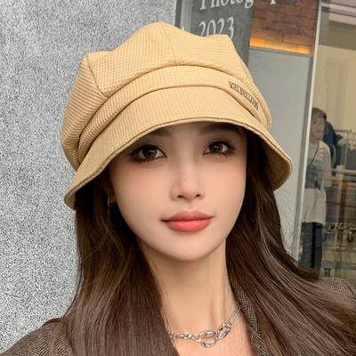 Cappello da pescatore coreano Autunno/Inverno Coreano Ago spesso Retro Splicing Cappelli lavorati a maglia Bacinella Moda giapponese Cappello caldo