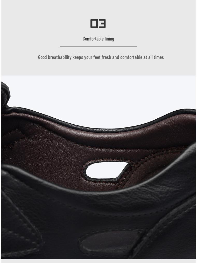 Men's Velcro Casual Closed-Toe Sandals with Hollow Design and Beef Tendon Sole