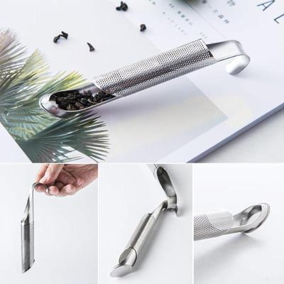 304 Stainless Steel Tea Strainer Hanging Pipe Handle Tea Brewer Creative Tea Leak Tea Filter