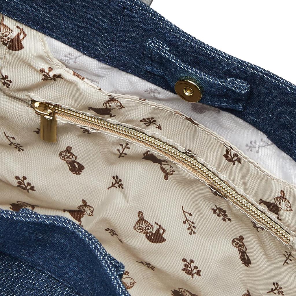 Hapitas 2-Way Tote Bag, Medium, Moomin Design, HAP6033 MC16, My Denim Blue