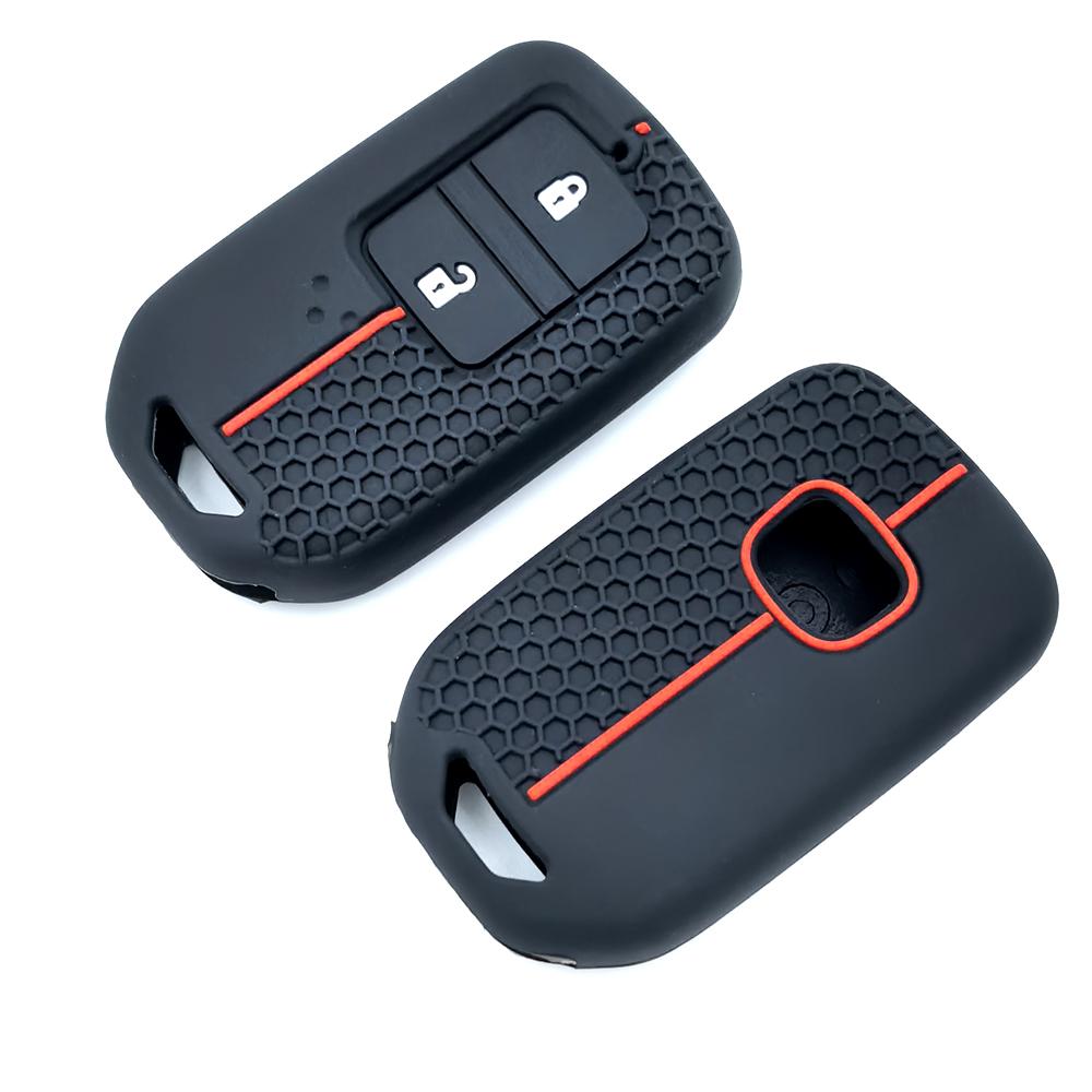 Silicone Remote Car Key Case For Honda Fit Gp5 Shuttle Gp8 Jade Vezel City Civic Jazz Brv 2 Buttons Key Cover Car Accessories