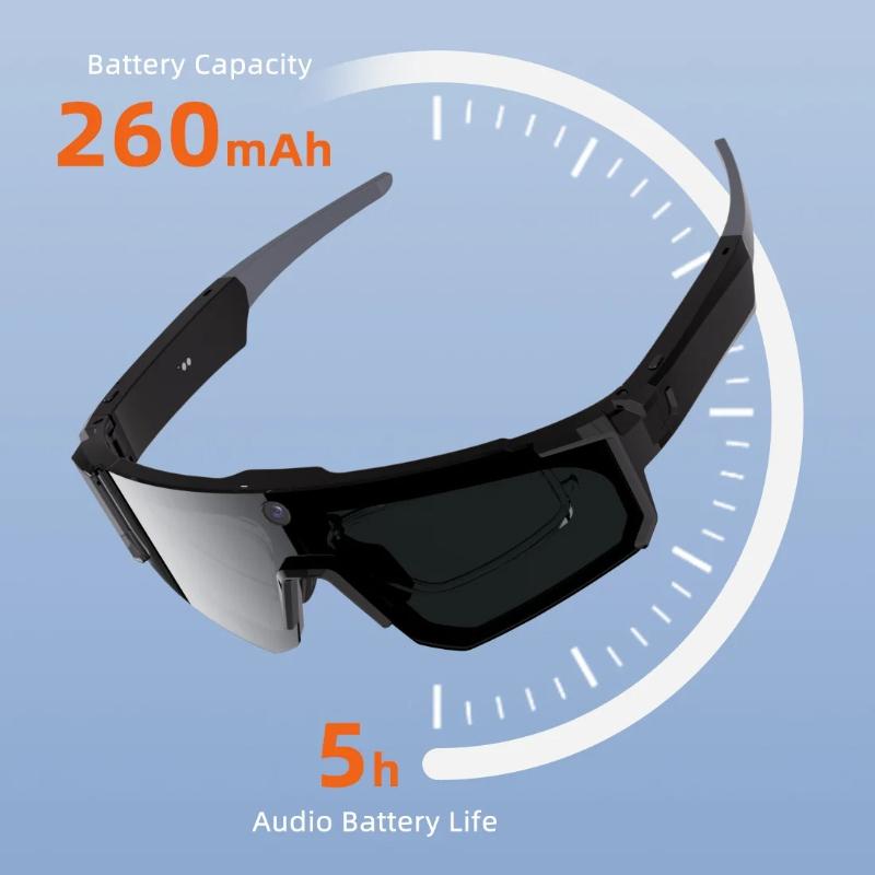 New 800W HD Smart Glasses 32GB Anti-Shake Camera Glasse Video Record AI Translation Sport Sunglasses Driving IP66 Goggles Bluetooth Playback Unisex