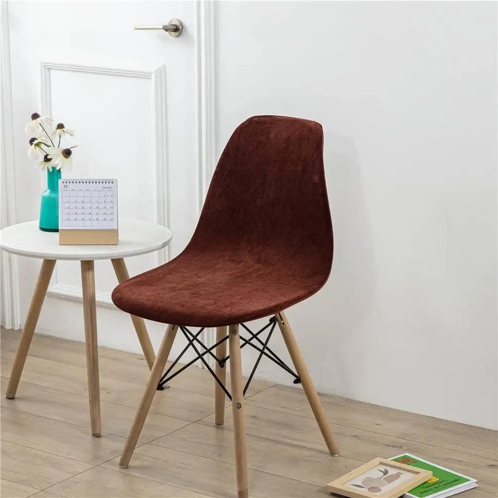 Hochwertiger Samt Stuhlbezug 1/2/4/6 Stück Dehnbarer Stuhlbezug für Esszimmer 2 Arten von Stoffen Stuhlhusse für Zuhause