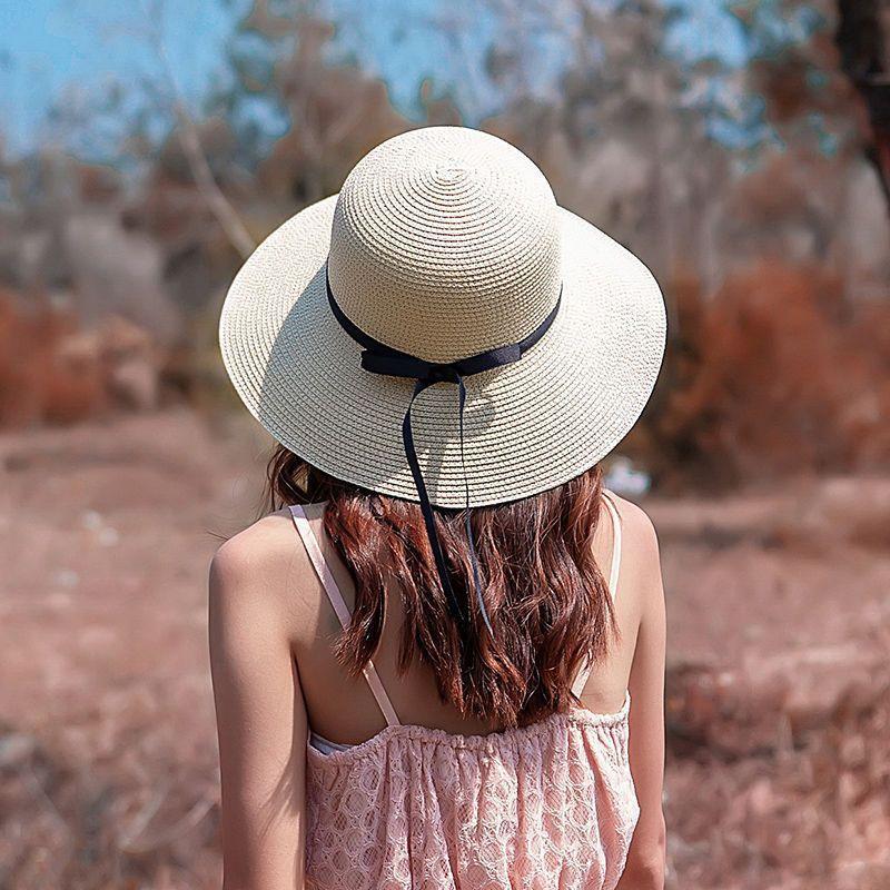 Vacation beach hat women's summer seaside straw hat sunscreen sunshade travel Korean version versatile big eaves sun hat