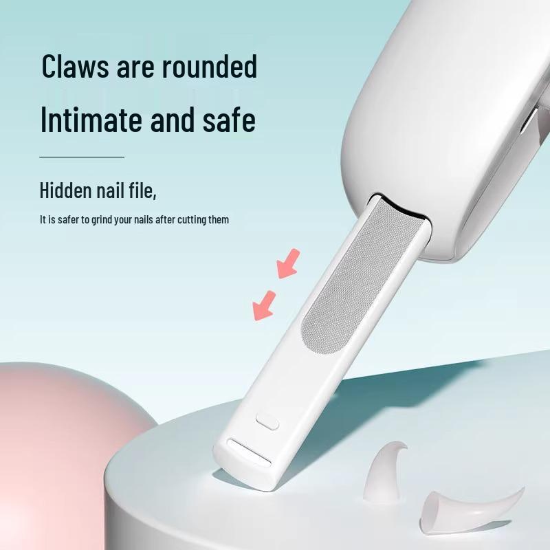 Gravity Push Adjustable Pet Nail Clippers for Cats & Small Animals - Beginner-Friendly Scissors with Round Hole Design