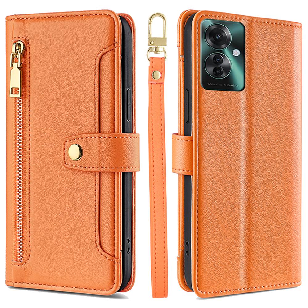 For Oppo Reno11 F 5G/F25 Pro 5G Zipper Wallet Case Leather Phone Cover Mobile Accessories