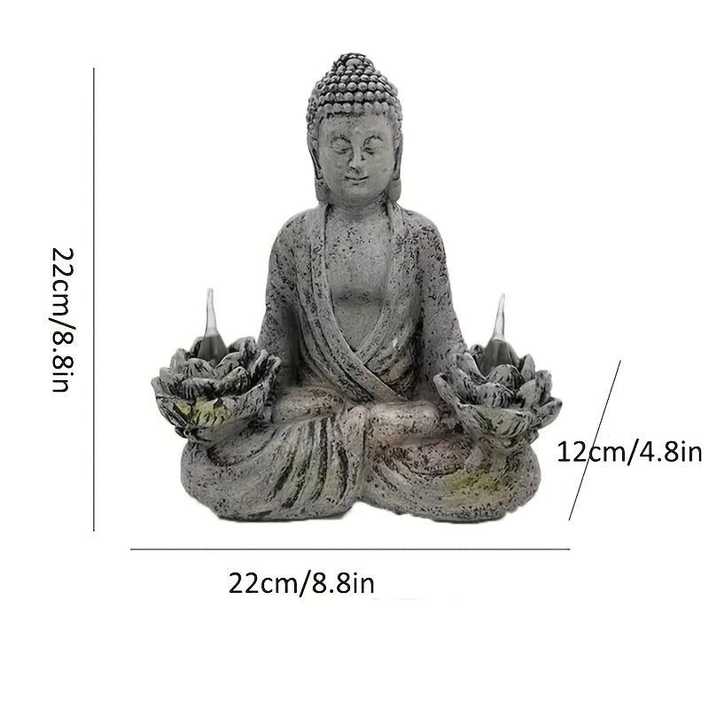 

Zen-Inspired Solar-Powered Buddha Statue with LED Light - Resin Garden & Entryway Decor, Outdoor Ornament