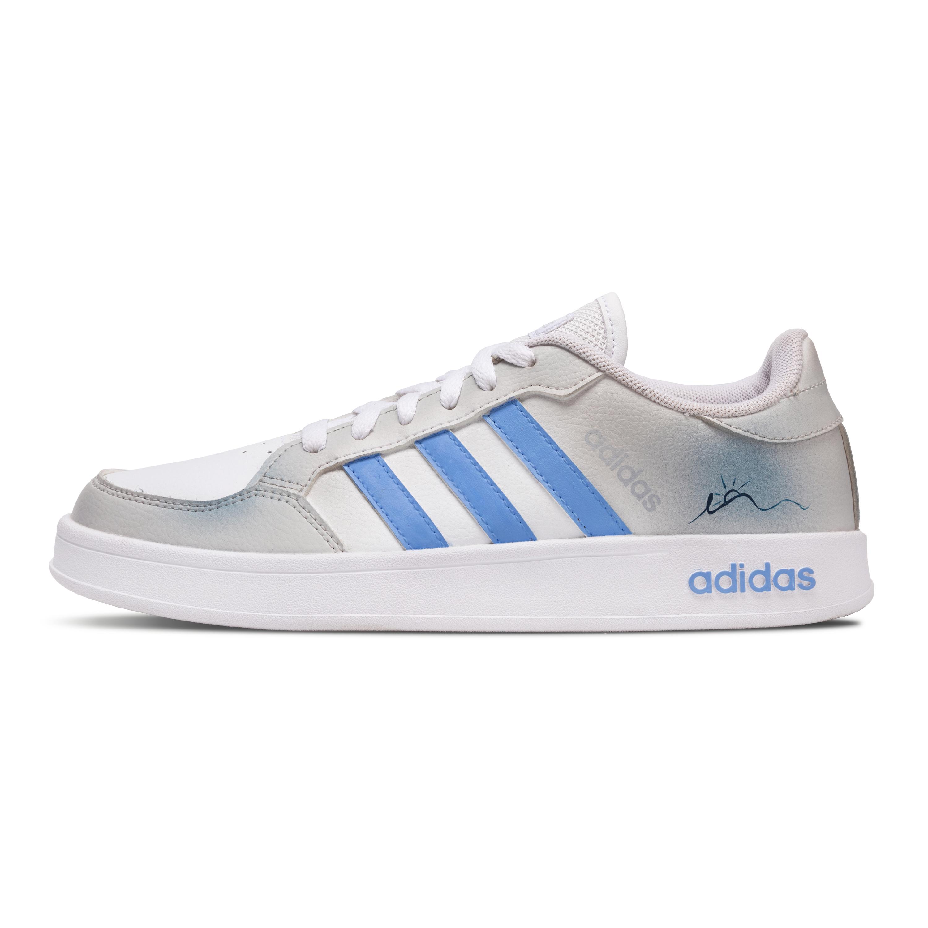 Adidas Neo Breaknet Skateboard Shoes Women s Low top White/Gray/Blue FX8725(Team580-) 40