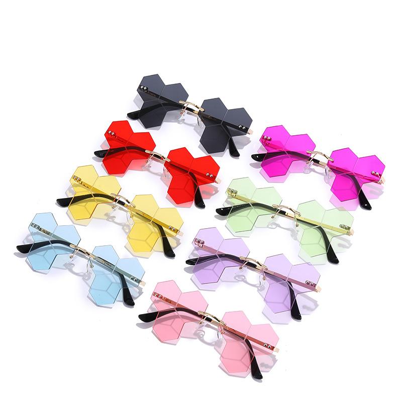 Hip Hop Rimless Sunglasses, Funny Personality Diamond Glasses Sunglasses Women