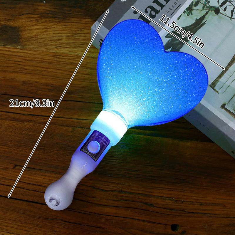 1Pc  Kpop Lightstick Heart Star Led Glow Lightstick For Wedding Birthday Party  Fluorescent Concert Idol Support Flashing Rods