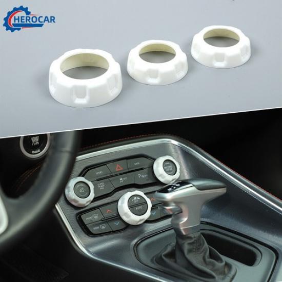 

3x Air Conditioner Radio Switch Trim Ring for Dodge Challenger/Charger 15+/RAM